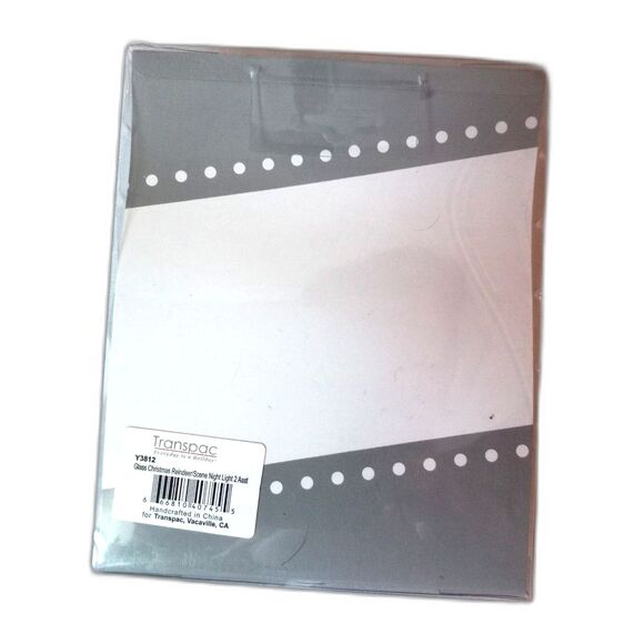 NEW IN BOX Transpac Glass Christmas Reindeer Night Light with Bulb Included - Picture 2 of 5